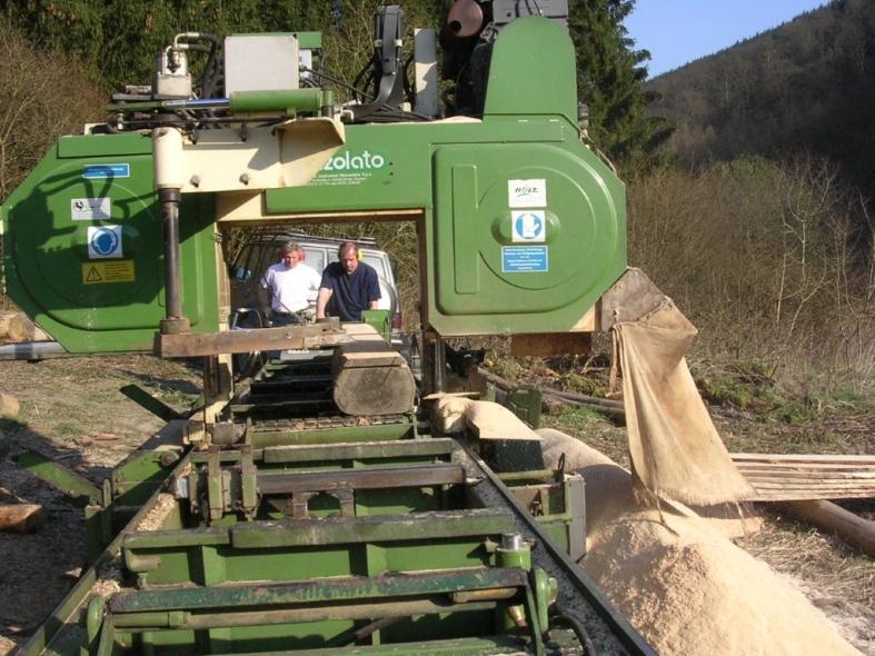 Mobile Brettersäge im Einsatz